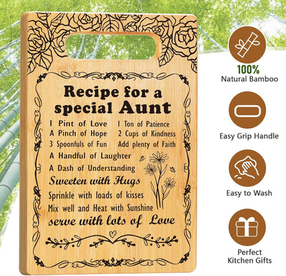 Gifts for Aunt from Niece Nephew, Unique Christmas Birthday Aunt Gifts Cutting Board Set, Birthday Gifts for Aunt Best Aunt Ever Gift Ideas, Christmas Auntie Gifts for Aunt to Be New Aunt Auntie