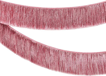 KatchOn, XtraLarge Rose Gold Fringe Banner - Pack of 2 | Rose Gold Backdrop for Bachelorette Party Decorations | Streamers for Birthday Decorations | Fringe Garland for Valentines Day Decorations
