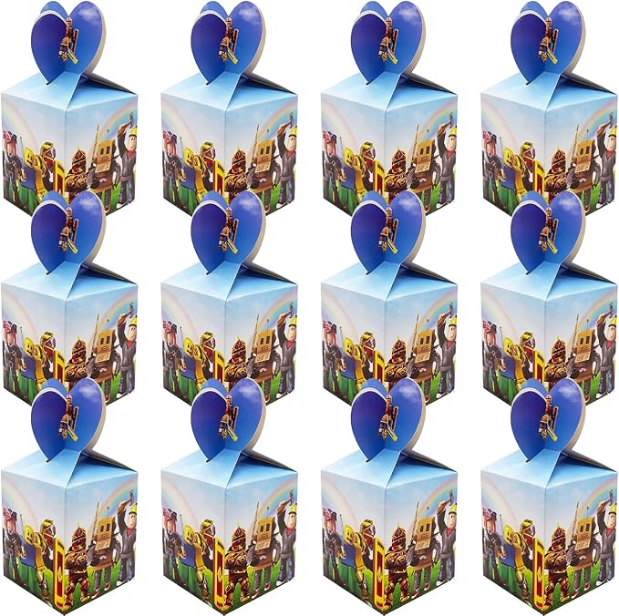 Pixel Game Candy Box Pack of 12, Birthday Gift Box and Party Favor Boxes for Boys Birthday Party Decorations, Gamer Party Decorations, Video Game Bday Decorations, Gift Bags Treat Boxes for Kids