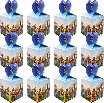 Pixel Game Candy Box Pack of 12, Birthday Gift Box and Party Favor Boxes for Boys Birthday Party Decorations, Gamer Party Decorations, Video Game Bday Decorations, Gift Bags Treat Boxes for Kids