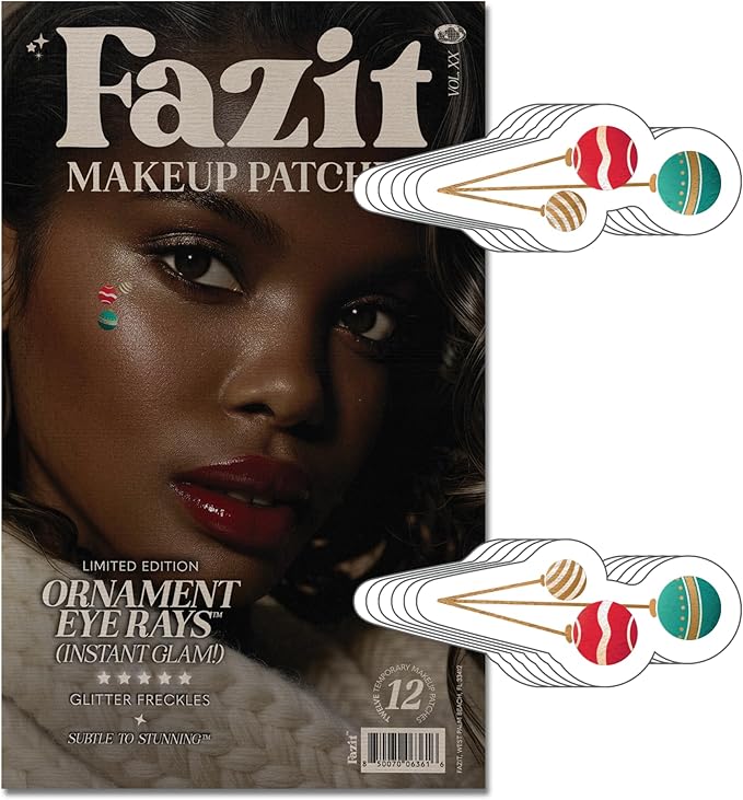 Fazit Makeup Patches - Ornament Eye Rays - Glow Up Make-Up Patches - Cute Glitter Makeup Accessories for Women - Cosmetic Glitter for Face