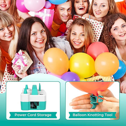 ETENWOLF Electric Balloon Pump for All Balloons 110V 600W Balloon Blower for Party Metalic Latex 260q Foil Balloons, Balloon Inflator for Birthday Decorations
