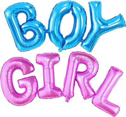 KatchOn, Big Boy or Girl Balloon Letters - 42 Inch | Gender Reveal Balloons, Girl or Boy Gender Reveal Decorations | Baby Shower Decorations | boy or girl balloon