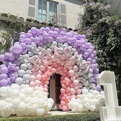 KBZVNAF Pastel Purple Latex Party Balloons - 50 Pack 12 inch Helium Matte Lavender Balloons for Birthday Wedding Baby Shower Princess Party Decorations