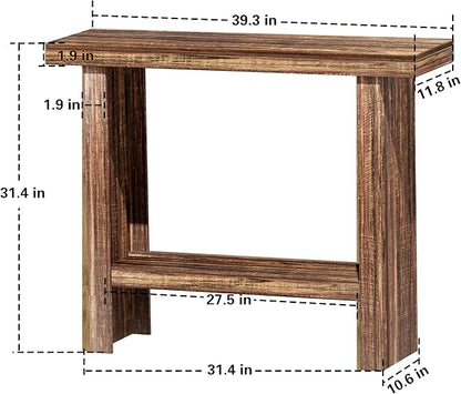 LIFECHOVY Farmhouse Wood Entryway Table Narrow Console Tables