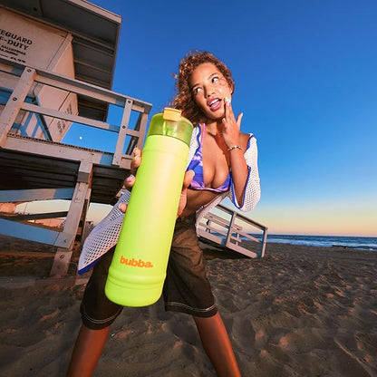 bubba 18 oz Dualsip Insulated Stainless Steel Water Bottle with Straw - Reusable, Leakproof, Lightweight, Dishwasher Safe, Lead-Free and BPA-Free, Daydreamin'