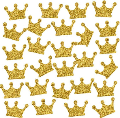 MOWO Gold Crown Confetti Table Decor and Party Wedding Event Decor, Gold Glitter, 200 Count