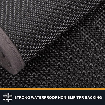 PURRUGS Dirt Trapping Door Mat 24" x 35.5", Non-Slip Machine Washable Entry Rug, Shoe Scraper, Dog Doormat, Super Absorbent Welcome Mat for Front & Back Door, Muddy Shoes & Paws, Light Grey-Dark Grey