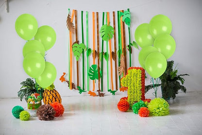Treasures Gifted Lime Green Balloons Pack of 100 - Light Green Balloons - Latex Party Decorations - Neon Apple Green 12 Inch Matte