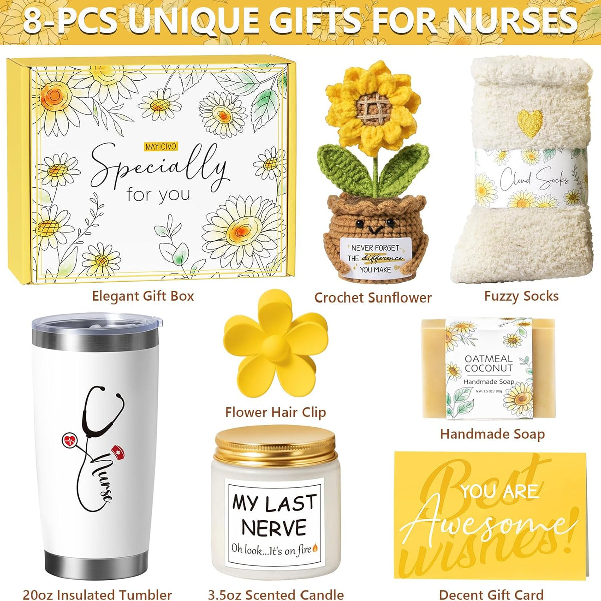 Christmas Nurse Gifts for Women Female, RN Gifts for Nurses Week, Funny Nicu Nurse Practitioner School Nurses Appreciation Retirement Graduation Gift Baskets for Nursing Students Gift Baskets