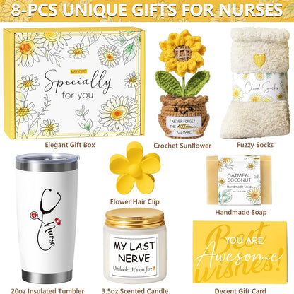 Christmas Nurse Gifts for Women Female, RN Gifts for Nurses Week, Funny Nicu Nurse Practitioner School Nurses Appreciation Retirement Graduation Gift Baskets for Nursing Students Gift Baskets