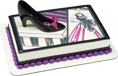 DecoPac Favorite High Heels DecoSet Cake Decoration Black/Hot Pink