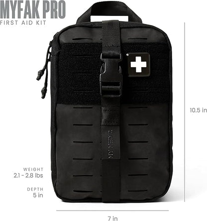 MY MEDIC MyFAK PRO Ifak First Aid Kit - 140 Life Saving Trauma and Medical Items - HSA FSA Survival Kit for Camping or Your Car - Black