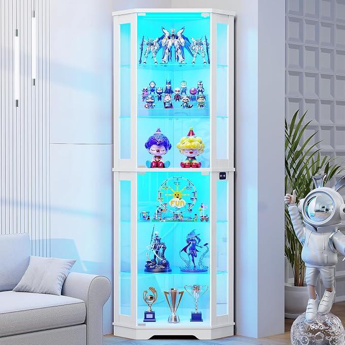 BROTTAR 71" Corner Display Cabinet