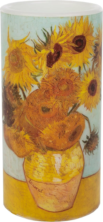 Lavish Home Sunflower 6-inch LED Candles, Set of 2 with Remote