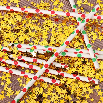 Hestya Star Confetti Glitter Table Confetti Metallic Foil Stars for Graduation Wedding Birthday Party Decorations(Gold,10mm and 6mm,60g)