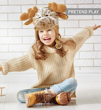 Puzzled DolliBu Plush Hat - Super Soft Warm Hat With Ear Flaps, Cozy Fleece Winter Hat For Kids & Teens - One Size
