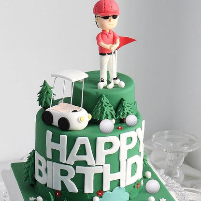 24Pcs Golf Cupcake Toppers Sports Golf Ball Cupcake Picks Golf Birthday Cake Decorations for Baby Shower Golf Sports Players Theme Birthday Party