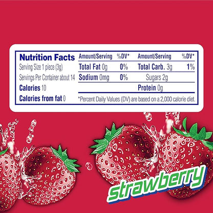Mentos Chewy Mint Candy Roll, Strawberry Mint Candies, 14 Pieces Per Roll, 15 Count Party Pack