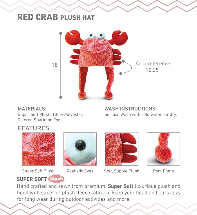 Puzzled DolliBu Plush Hat - Super Soft Warm Hat With Ear Flaps, Cozy Fleece Winter Hat For Kids & Teens - One Size