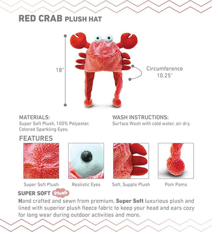 Puzzled DolliBu Plush Hat - Super Soft Warm Hat With Ear Flaps, Cozy Fleece Winter Hat For Kids & Teens - One Size