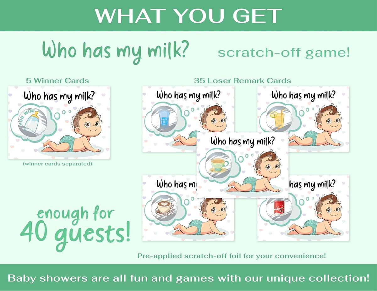Party Hearty Baby Shower Games for Girl and Boy, 40 Emoji Scratch Off Lottery Tickets, Baby Games Ideas, Scratch Off Game