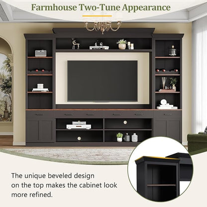 Merax Minimalist Entertainment Wall Unit Set
