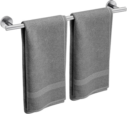 Brushed Nickel Towel Bar, 24 Inch Bathroom Towel Rack, Towel Holder Wall Mounted, Thicken SUS304 Stainless Steel Towel Rod Modern Home Decor (Total Length 26 Inch)