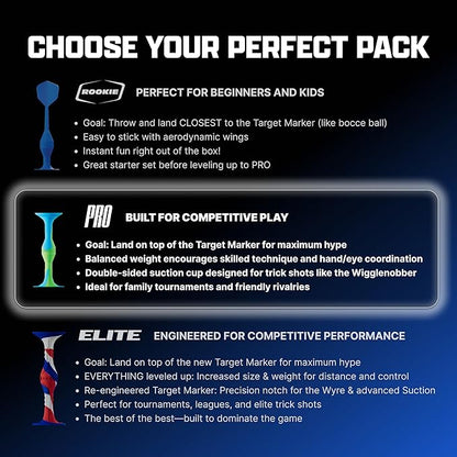 Popdarts PRO Pack Game Set (Drizzle) - Indoor, Outdoor Suction Cup, Throwing Game - Competition with a POP