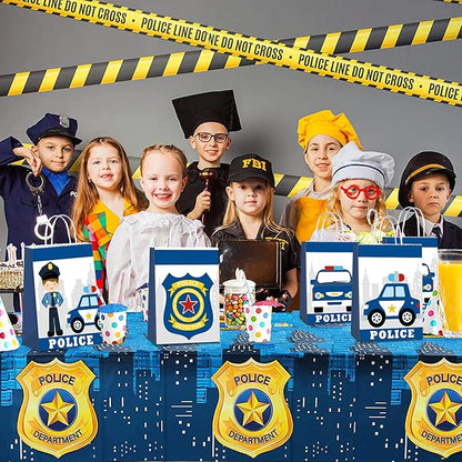 16pcs Police Decorations - Police Gift Bags & Favors for Kids' Policeman Party Supplies