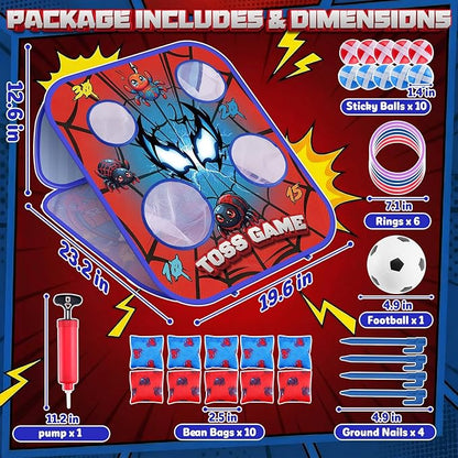 Bean Bag Toss Game for Kids - Cornhole Board Outdoor Toys for Toddlers -Party Activities Carnival Outside Yard Backyard Beach Lawn Games Toy for Kid Boys Girls Age 3 4 5 6 7 8 Year Old Birthday Gifts