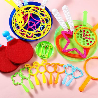WinnerWhy 30 Pcs Big Bubble Wands Set Most Ages Summer Outdoor Birthday Parties, Without Bubble Solution(pop)