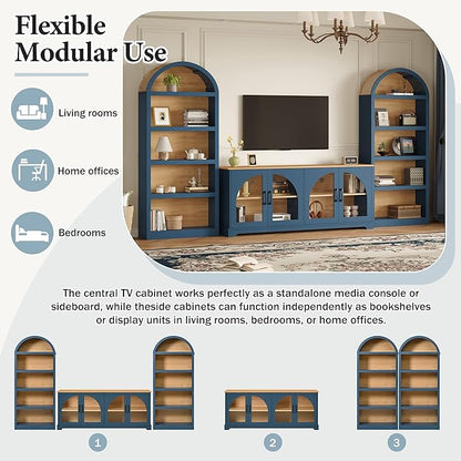 Merax Vintage Farmhouse TV Stand Set