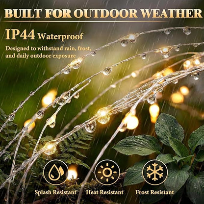 Solar Firework Lights, 10 Pack 120 LEDs 8 Lighting Modes Twinkle Solar Garden Lights Outdoor Waterproof for Yard Patio Walkway Pathway Party Wedding Balcony Decorative - Gifts for Women Mom