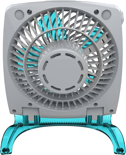 Vornado FIT Personal Air Circulator Fan with Fold-Up Design, Directable Airflow, Compact Size, Perfect for Travel or Desktop Use, Aqua