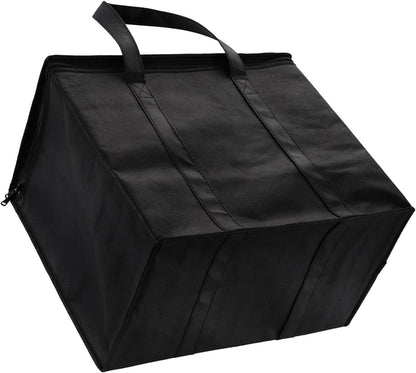 NZ home Insulated Cooler Bag and Food Warmer (XL Plus, 2 Pack) for Delivery & Grocery Shopping with Zippered Top, Black