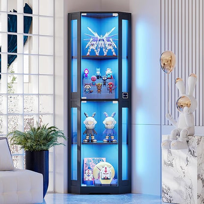 BROTTAR 65" Corner Glass Display Cabinet