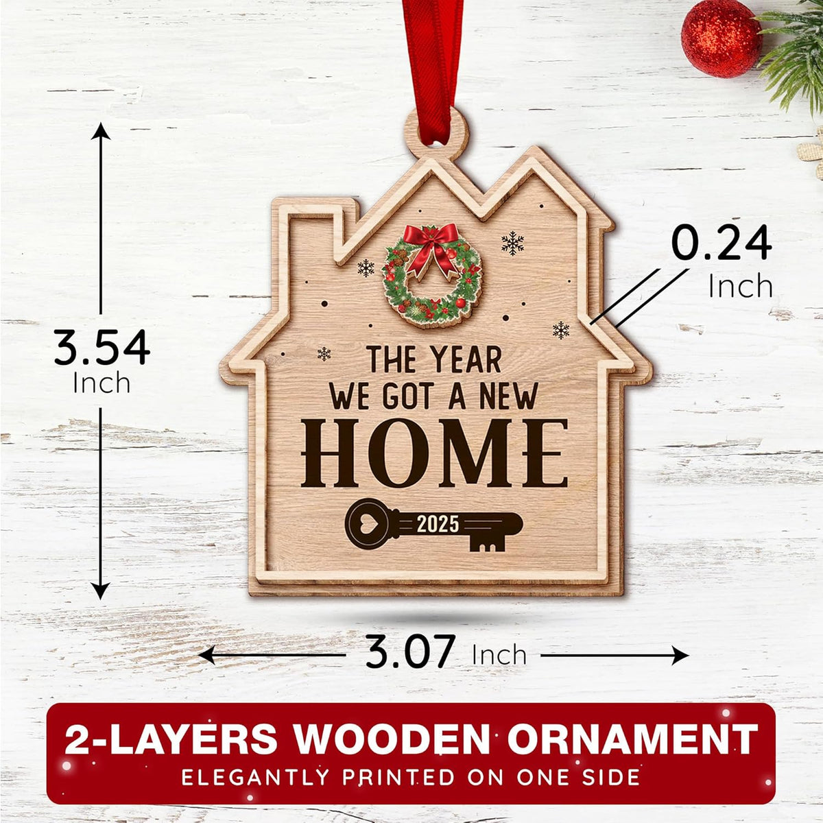 House Warming Gifts, New Home Ornament 2025 - Best Housewarming Gifts New Home 2025 for Owners, Couples, Men, Women - First Home Gift Ideas - Our First Home Ornament for Christmas Tree Glass Keepsake