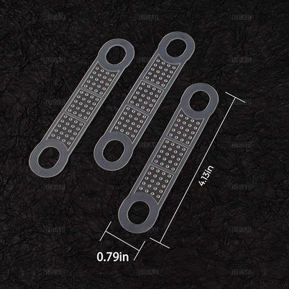 AUEAR, 100 Pack Clear Non-Slip Rubber Clothes Grips Clothing Strips for Wood Plastic Hangers Home Stores Use