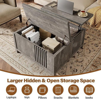 knoworld Farmhouse Lift Top Coffee Table