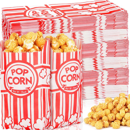 1000pcs Paper Popcorn Bags for Party, 1 Oz Small Vintage Individual Servings Popcorn Container Pop Corn Bags Bulk for Popcorn Machine Accessories Supplies Movie Nights (1000)