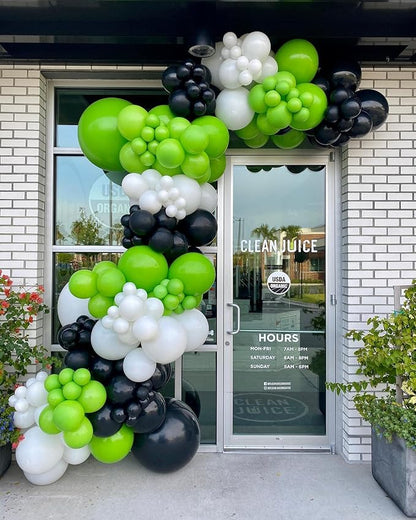 Lime Green Balloons 110Pcs Garland Arch Kit - Light, Matte, Economy Size -, item(mat: 5/10/12/18inch)-Perfect for Baby Showers & Birthday Parties - ejungle Dinosaur Party Decoration strokes