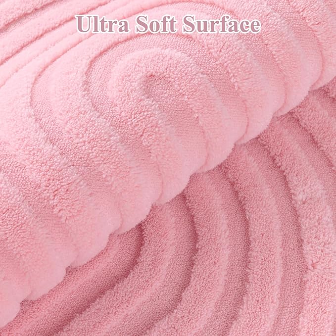 Pauwer Pink Area Rug for Girls Bedroom 4ft Soft Fluffy Non Slip Machine Washable Rugs Modern Indoor Mat Fuzzy Floor Round Carpet for Kids Nursery Living Room Dorm Playroom Dining Baby Home Decor