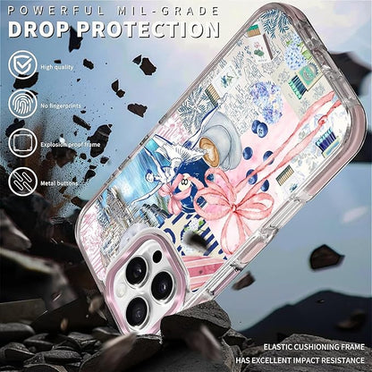 Case for iPhone 16 Pro Max,[Compatible with MagSafe],Pink Bow Girly Coquette Collage Phone Case Design，for Women Girls Magnetic Clear Cover - Slim, Sleek, & Shockproof Protection