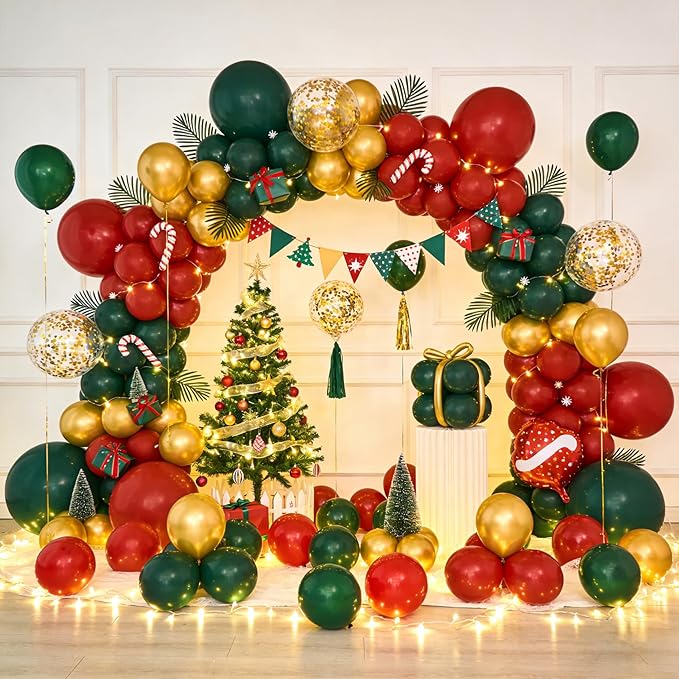 Green Balloons 60 PCS 12 Inch Dark Green Balloons Emerald Hunter Forest Green Balloon Kit for Birthday Baby Shower Christmas Graduation Dinosaur Jungle Theme Party Decorations