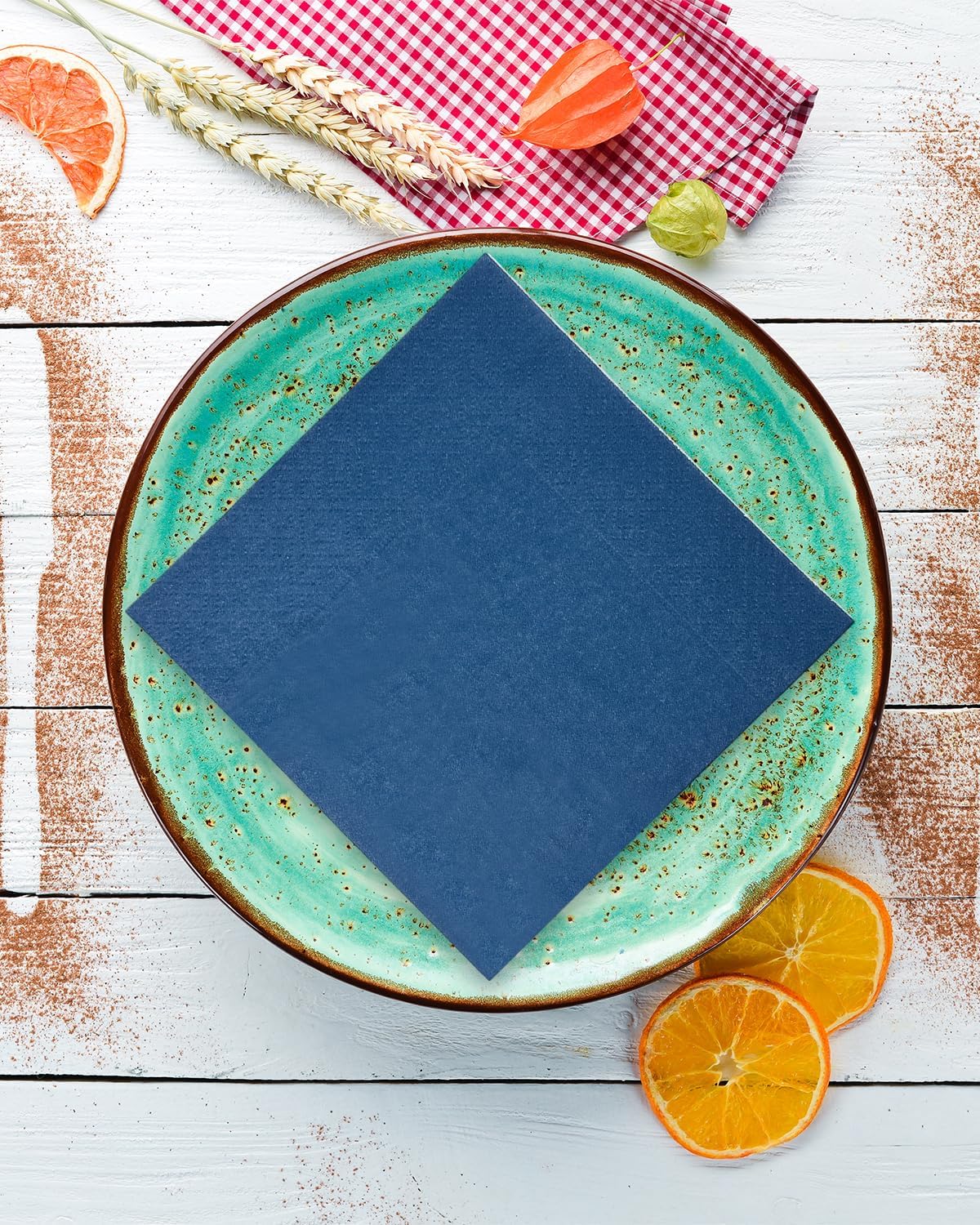 Navy Blue Cocktail Napkins 5 * 5inch Disposable Beverage Napkin Paper for Cocktail, Dinner, Wedding, Birthday Party Dessert Wine（ 120 Count）