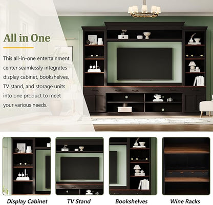 Merax Minimalist Entertainment Wall Unit Set