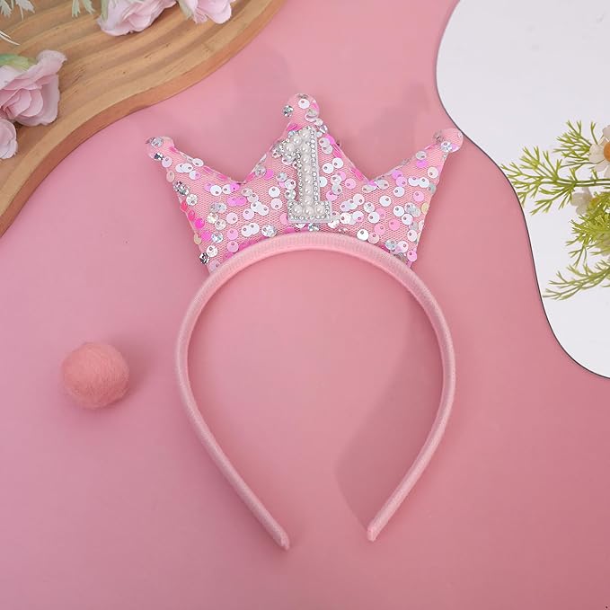 Pink Birthday Headband For Princess