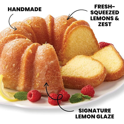 Cheryl's Cookies® Miss Grace Lemon Cake in Tin, Handmade with Freshly Squeezed Lemons, Lemon Glazed, Kosher, For Any Occasion, Birthday, Anniversaries, Congratulations, 12 Servings