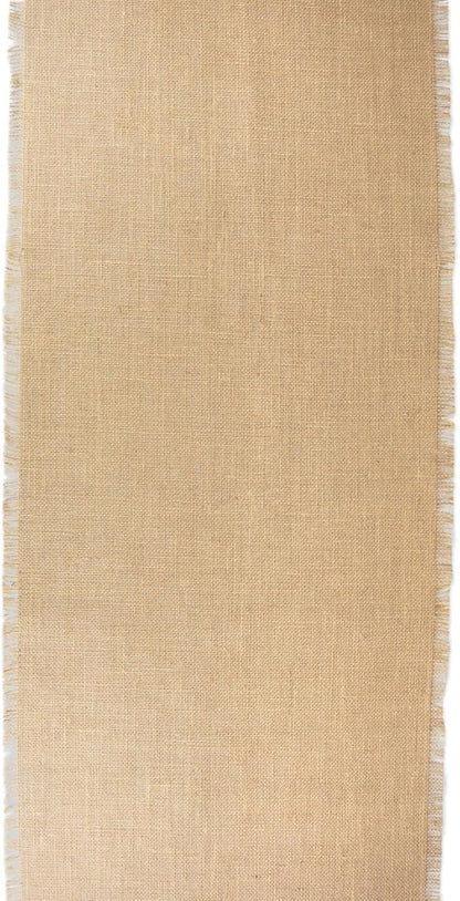 DII Jute Burlap Collection Kitchen Tabletop, Table Runner, 15x48, Solid Natural
